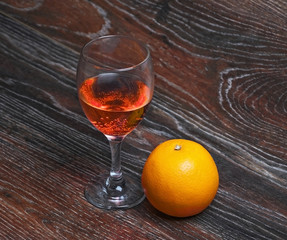 Fruit soda and orange