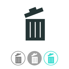 Trash bin vector icon.