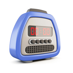 Digital alarm clock. 3d.
