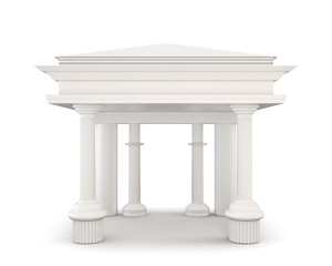 Obraz premium Classical entrance with columns. 3d.