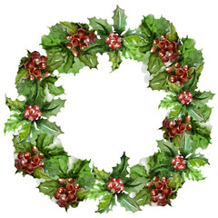 wreatha  for Christmas white background