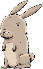 A cute, soft cartoon bunny rabbit standing on its hind legs.