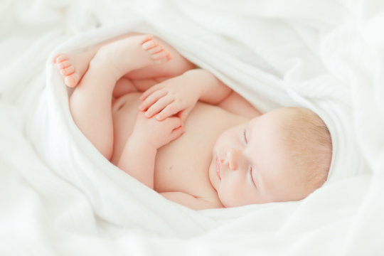 sleeping newborn baby