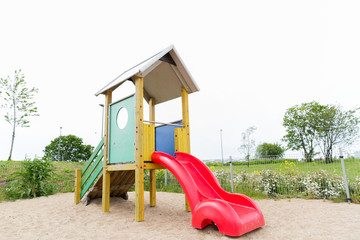 slide on playground outdoors