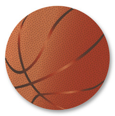 Basketball Over White Background