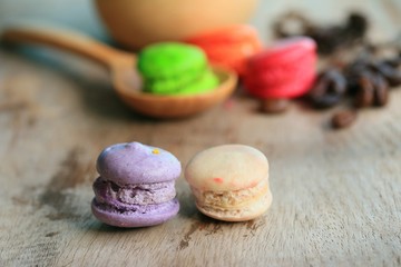 traditional french colorful macaroons