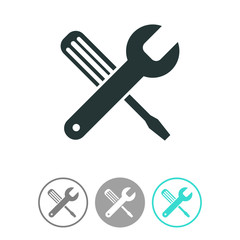 Screwdriver and Wrench. Tools vector icon. Settings icon.