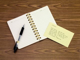 Vietnamese; Learning New Language Writing Words on the Notebook