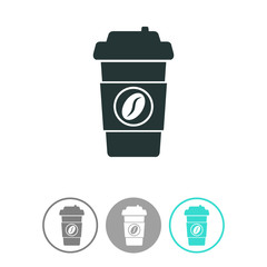 Disposable coffee cup icon. vector icon.