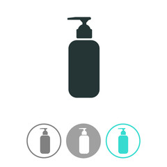 Shower Gel, Liquid Soap, Lotion, Cream, Shampoo, Bath Foam. Vector icon.