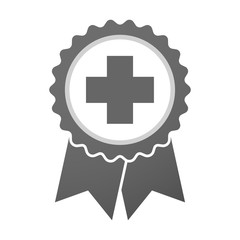 Vector badge icon with a pharmacy sign
