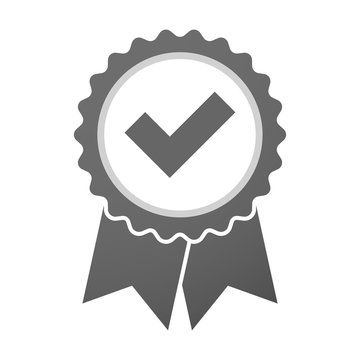 Vector badge icon with a check mark