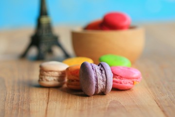 traditional french colorful macaroons