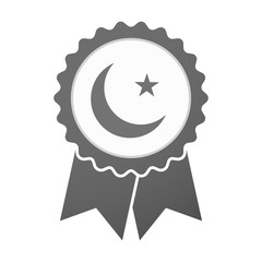 Vector badge icon with an islam sign