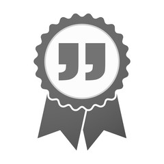 Vector badge icon with  quotes