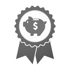 Vector badge icon with a piggy bank