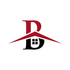letter house real estate logo - obrazy, fototapety, plakaty