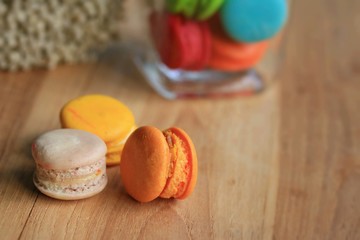 traditional french colorful macaroons