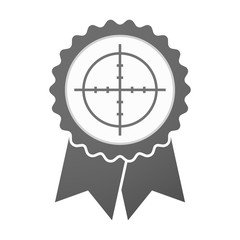 Vector badge icon with a crosshair