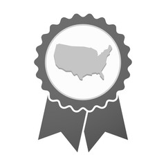 Vector badge icon with  a map of the USA