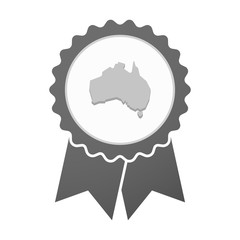 Vector badge icon with  a map of Australia