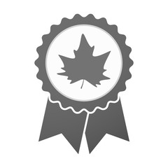 Vector badge icon with an autumn leaf tree