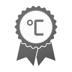 Vector badge icon with  a celsius degree sign