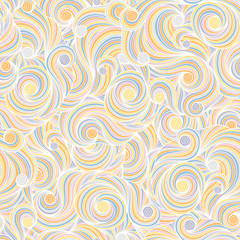 Seamless asian ethnic floral retro doodle background