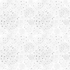 Hand drawn seamless pattern with circles