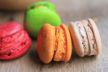 traditional french colorful macaroons