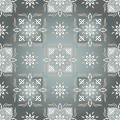 Filigree seamless floral texture.