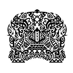 Vector tribal ethnic lion illustration