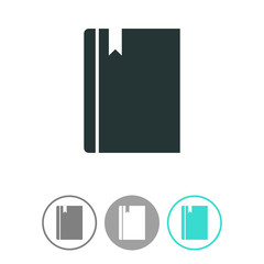 Book or notebook vector icon.