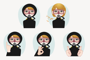 Scuba diver illustration