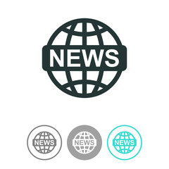 News vector icon. World globe symbol.