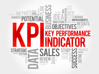 KPI - Key Performance Indicator word cloud, business concept