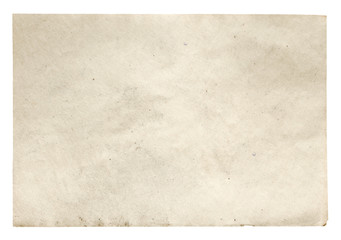 old paper isolated on white background