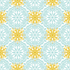 Snowflakes seamless pattern