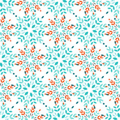 Snowflakes seamless pattern