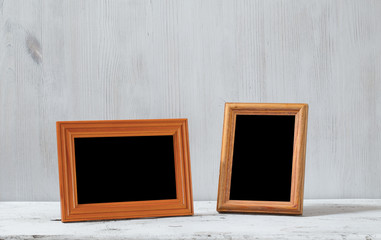 photo frames on table