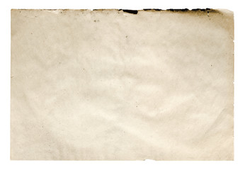 old paper isolated on white background