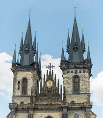 Fototapeta na wymiar The Tyn Church in Prague
