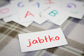 Polish; Learning the New Word with the Alphabet Cards