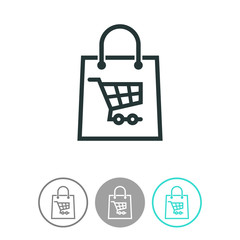 Shopping bag vector icon.