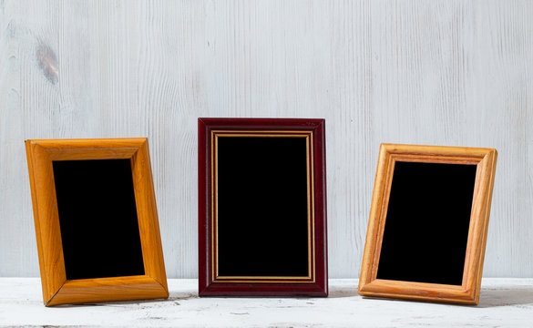 photo frames on table