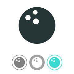 Bowling game vector icon. Ball symbol.