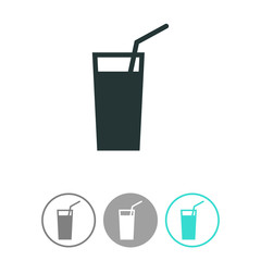 Soft drink vector icon. Glass of water sign icon.