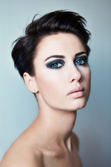 Fototapeta premium Stylish woman with short hair