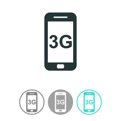 Smartphone vector icon. 3G sign icon.