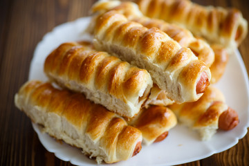 sausage baked in dough